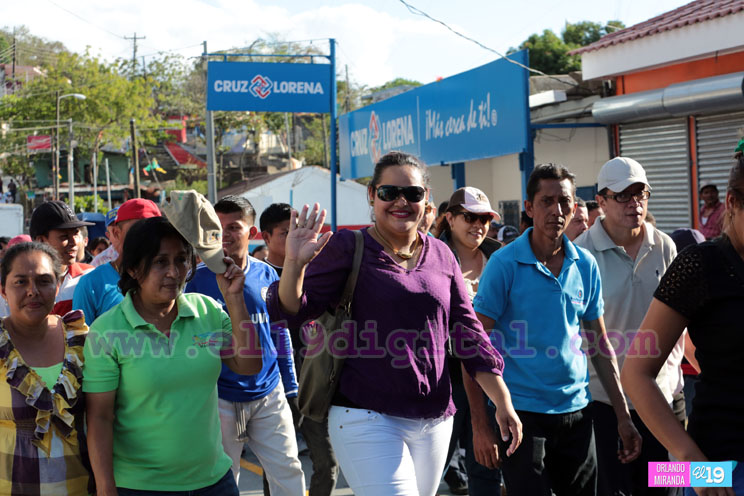 Mujeres de Boaco salen a las calles a celebrar programas socioeconómicos que impulsa el Buen Gobierno